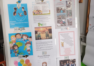 Plakat zawierający wiadomości dotyczące Praw Dzieci