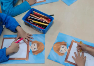 kolorowanki i inne prace dzieci z przedszkola, z grupy RYBKI pozyskane z UNICEF