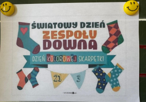 Plakat o dniu kolorowej skarpetki