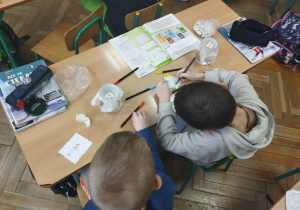 Uczniowie tworzą wizytówki