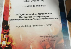 Dyplom za III miejsce